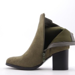 Ankle boot in faux suede