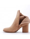 Ankle boot in faux suede