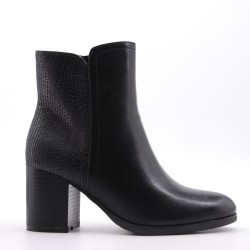 Faux leather ankle boot