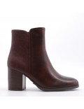 Faux leather ankle boot