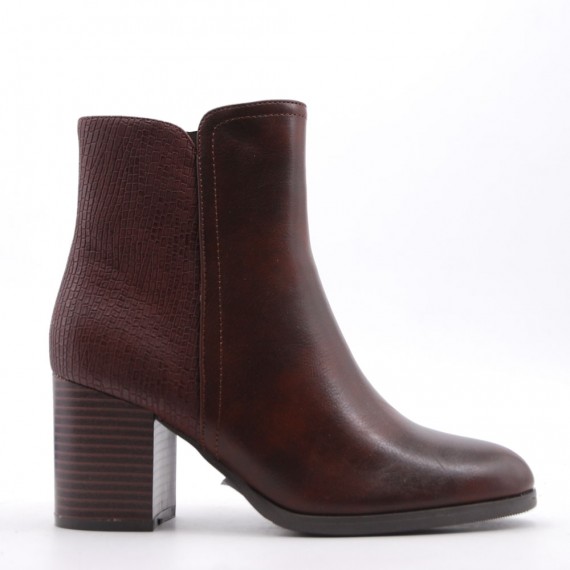 Faux leather ankle boot