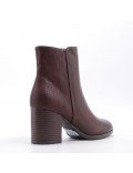 Faux leather ankle boot