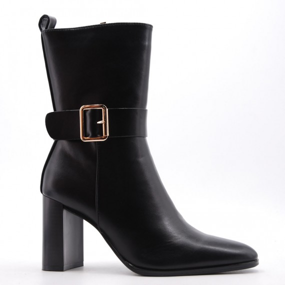 Faux leather ankle boot