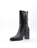 Faux leather ankle boot