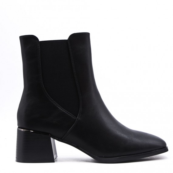 Faux leather ankle boot