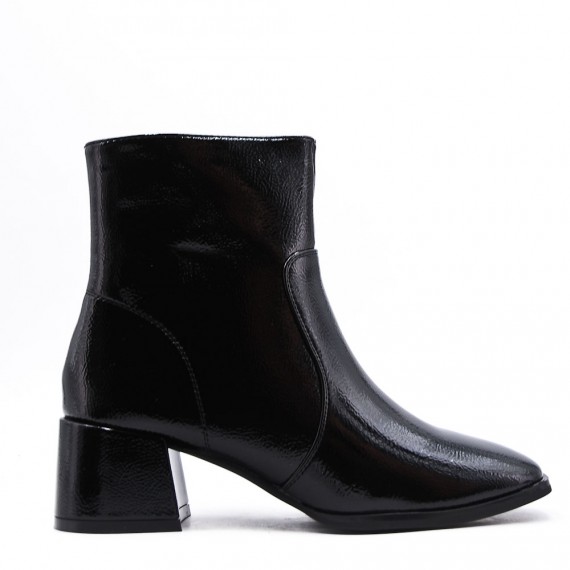 Faux leather ankle boot