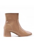 Faux leather ankle boot