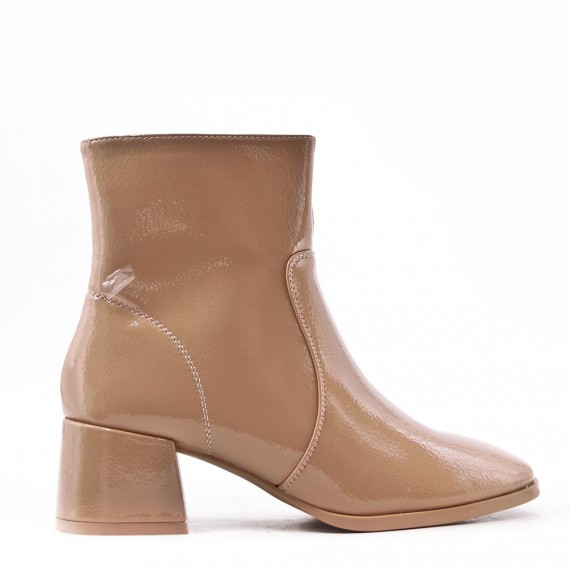 Faux leather ankle boot