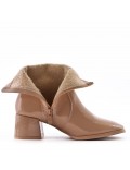 Faux leather ankle boot