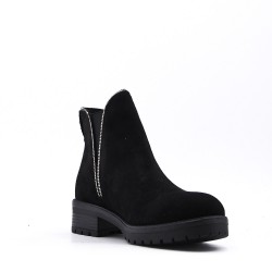 Faux leather ankle boot