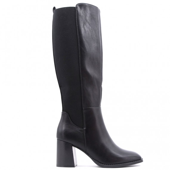 Faux leather ankle boot