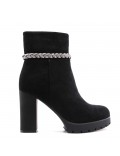 Faux leather ankle boot