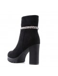 Faux leather ankle boot