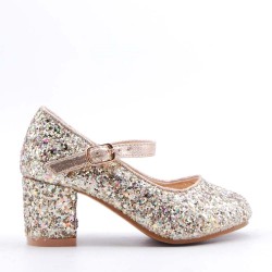 Girl's heeled pump