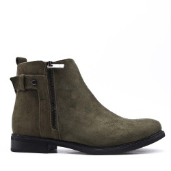 Ankle boot in faux suede