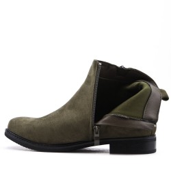 Ankle boot in faux suede