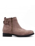 Ankle boot in faux suede