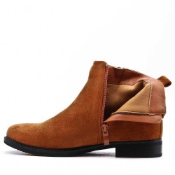 Ankle boot in faux suede