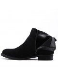 Ankle boot in faux suede