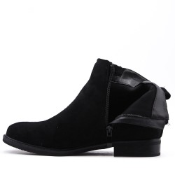 Ankle boot in faux suede