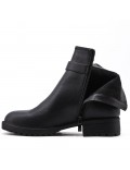 Faux leather ankle boot