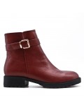 Faux leather ankle boot