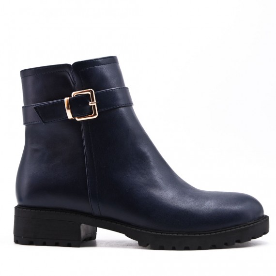 Faux leather ankle boot