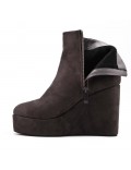 Ankle boot in faux suede