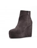 Ankle boot in faux suede