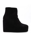 Ankle boot in faux suede