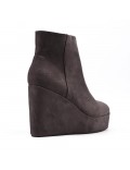 Ankle boot in faux suede