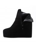 Ankle boot in faux suede