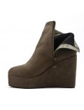 Ankle boot in faux suede