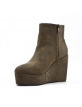 Ankle boot in faux suede