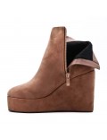 Ankle boot in faux suede