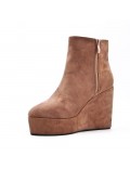 Ankle boot in faux suede