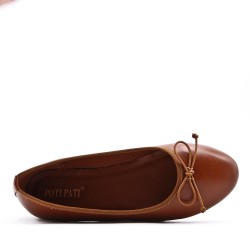 Ballerine confort en simili cuir