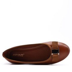 Comfort ballerina in faux leather