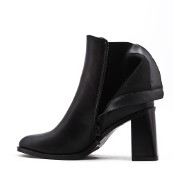 Faux leather ankle boot