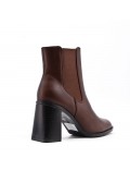 Faux leather ankle boot