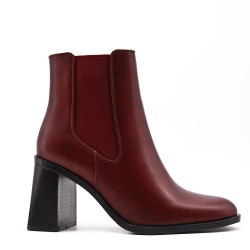 Faux leather ankle boot