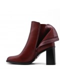 Faux leather ankle boot