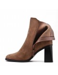 Ankle boot in faux suede