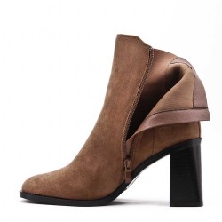 Ankle boot in faux suede