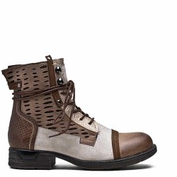 Faux leather ankle boot