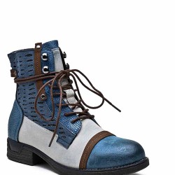 Faux leather ankle boot