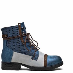 Faux leather ankle boot