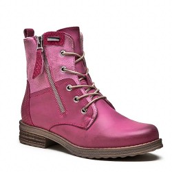 Faux leather ankle boot