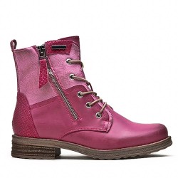 Faux leather ankle boot