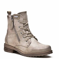 Faux leather ankle boot